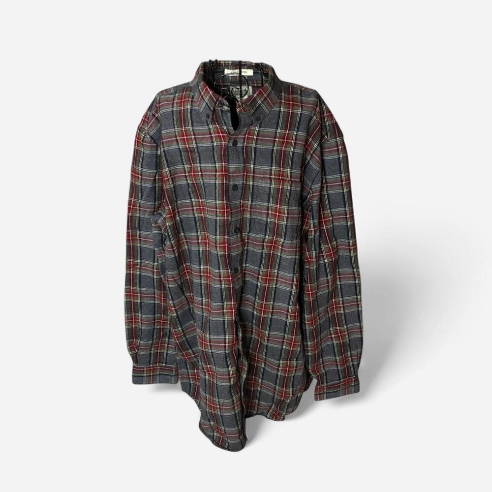 L.L.Bean Men's Slightly Fitted Plaid Shirt - 100% Cotton - XL Tall